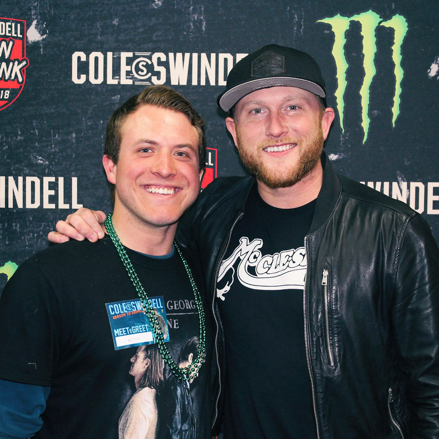 Tyler Repking with Cole Swindell